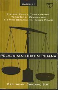 Image of PELAJARAN HUKUM PIDANA BAGIAN 1