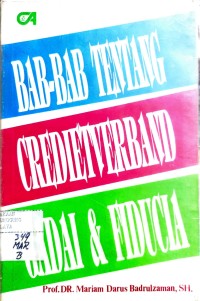 Image of BAB - BAB TENTANG CREDIETVERBAND GADAI & FIDUCIA
