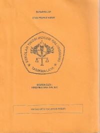Image of BAHAN KULIAH ETIKA PROFESI HUKUM
