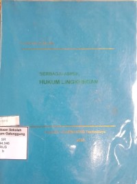 Image of BERBAGAI ASPEK, HUKUM LINGKUNGAN