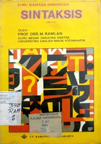 Image of ILMU BAHASA INDONESIA SINTAKSIS