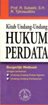 Image of KITAB UNDANG-UNDANG HUKUM PERDATA (BURGERLIJK WETBOEK)