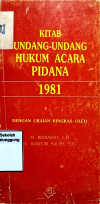 Image of KITAB UNDANG-UNDANG HUKUM PIDANA 1981