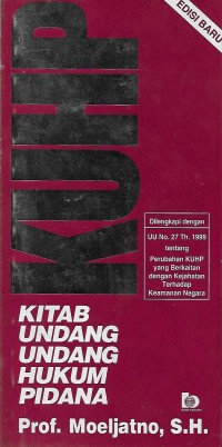 Image of KUHP KITAB UNDANG-UNDANG HUKUM PIDANA