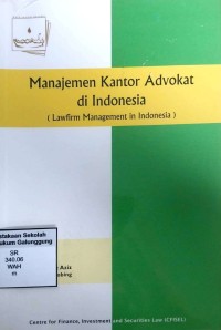 Image of MANAJEMEN KANTOR ADVOKAT DI INDONESIA