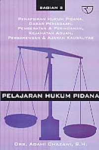 Image of PELAJARAN HUKUM PIDANA BAGIAN 2
