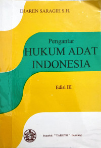 Image of PENGANTAR HUKUM ADAT INDONESIA Edisi III