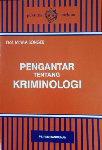 Image of PENGANTAR TENTANG KRIMINOLOGI