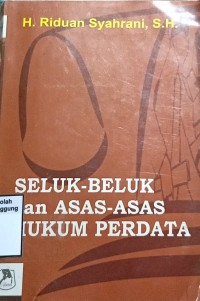 Image of SELUK BELUK DAN ASAS-ASAS HUKUM PERDATA