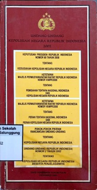 Image of UNDANG-UNDANG KEPOLISIAN NEGARA REPUBLIK INDONESIA 2002