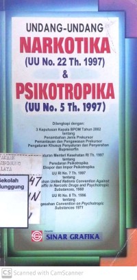 Image of UNDANG-UNDANG NARKOTIKA DAN PSIKOTROPIKA
