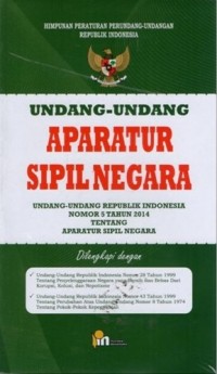 Image of UNDANG-UNDANG REPUBLIK INDONESIA NOMOR 5 TAHUN 2014 TENTANG APARATUR  SIPIL NEGARA